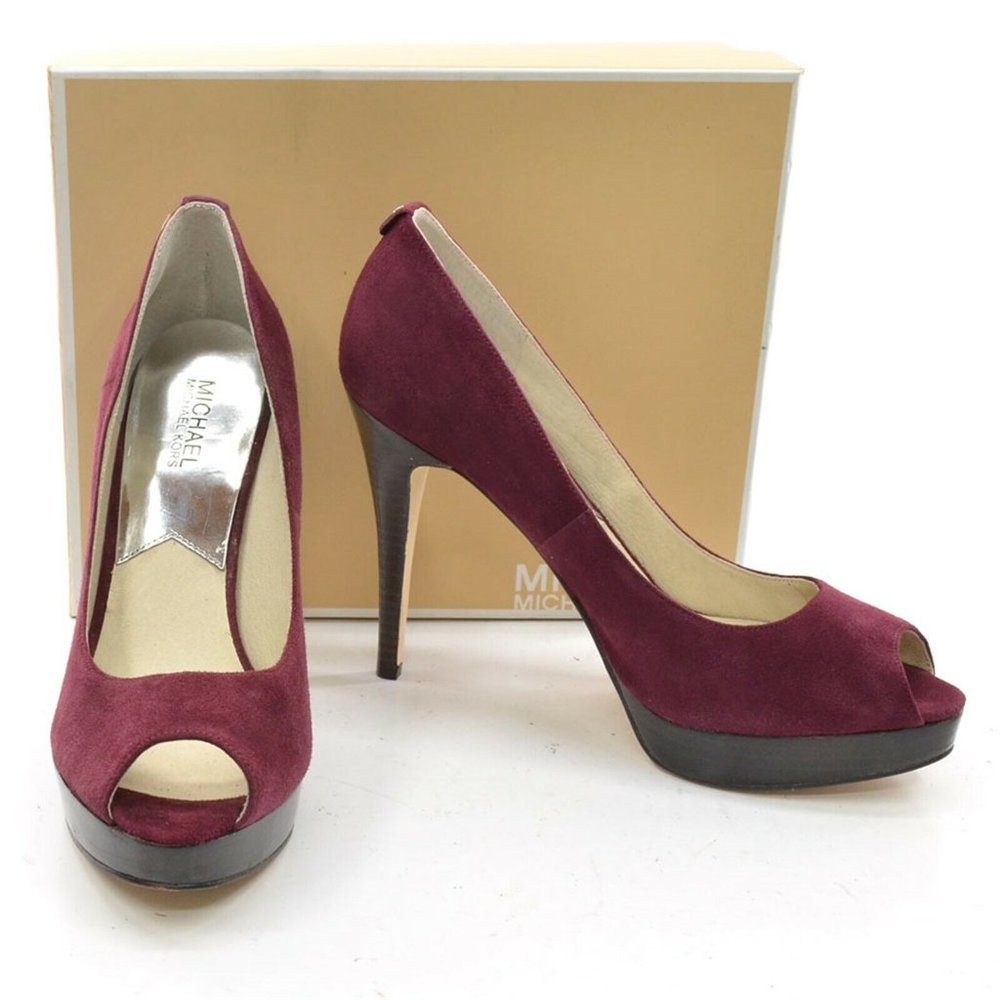 Michael Kors York Open Toe Platform Pumps 10 M New - Picture 2 of 4